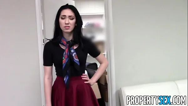 Big PropertySex - Beautiful brunette real estate agent home office sex video total Videos