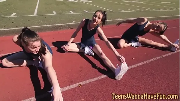 Büyük Athletic teen les licks toplam Video