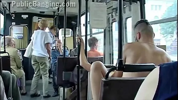 Veľký celkový počet videí: Extreme public sex in a city bus with all the passenger watching the couple fuck