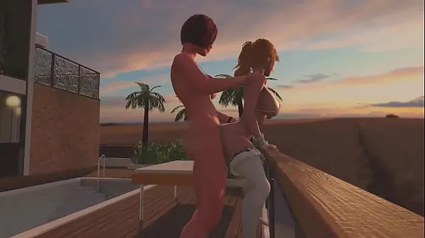 Всего Рыжий транс трахает транс-блондинку - анальный секс, 3D футанари, мультфильм, порно на закате видео
