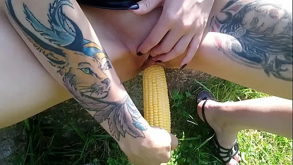 Big Shameless Lucy Ravenblood pleasure her cunt with corn outdoor in the sunshine total Videos