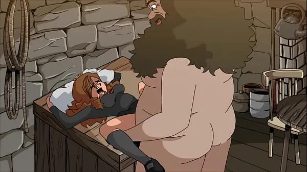 Grote Fat man destroys teen pussy (Hagrid and Hermione video's in totaal