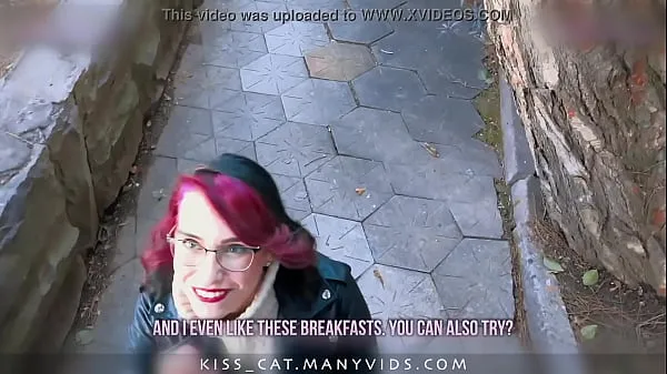 Всего KISSCAT обожает завтрак с колбасой - публичный агент снимает русскую студентку для секса на улице видео