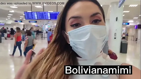 Big No pantys at the airport .... watch it on bolivianamimi.tv total Videos