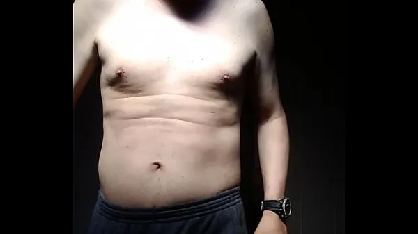 Big shirtless man showing off total Videos