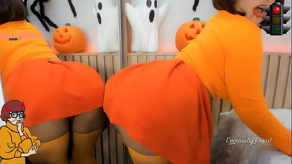 Grandes Zoombie Velma Dinckley Scooby Doo cosplay para halloween, juego de masturbación, mamada y juguete anal vídeos en total