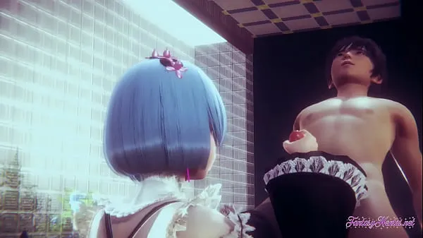 Grote Re Zero Hentai - Rem Handjob with POV (Uncensored) - Japanese Asian manga anime game porn video's in totaal