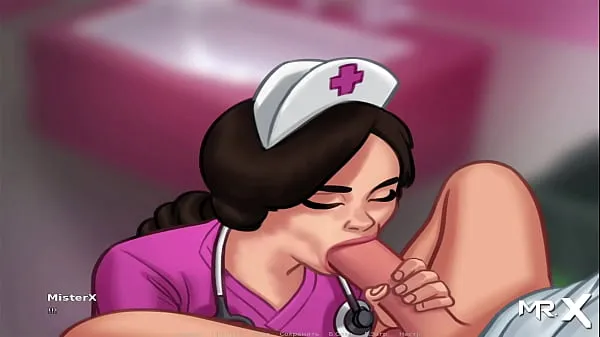 SummertimeSaga - Nurse plays with cock then takes it in her mouth E3 Total Video yang besar