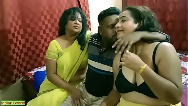 بڑے Indian Bengali boy getting scared to fuck two milf bhabhi !! Best erotic threesome sex کل ویڈیوز
