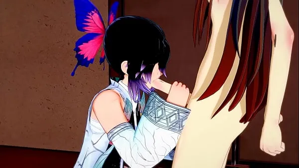 Duża Demon Slayer Futanari - Shinobu x Nezuko Blowjob and Fucked - Sissy crossdress Japanese Asian Manga Anime Game Porn Gay suma filmów