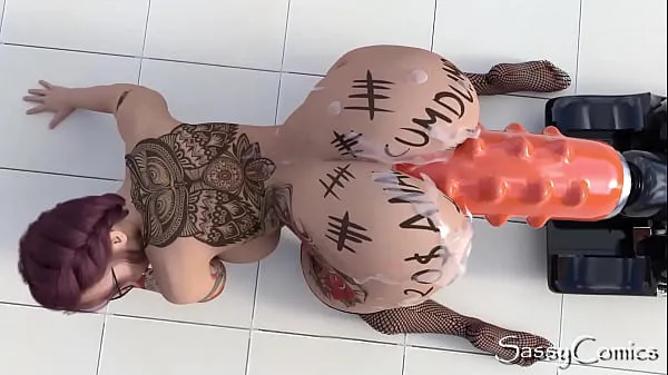 Büyük Extreme Monster Dildo Anal Fuck Machine Asshole Stretching - 3D Animation toplam Video