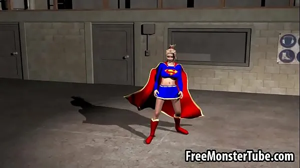 Grande Foxy 3D cartoon Supergirl riding a rock hard cock total de vídeos